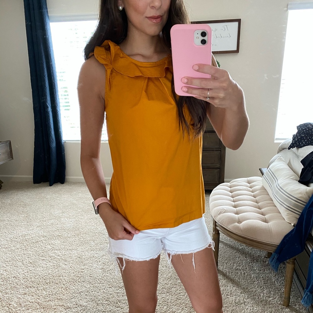 Orange JCREW top